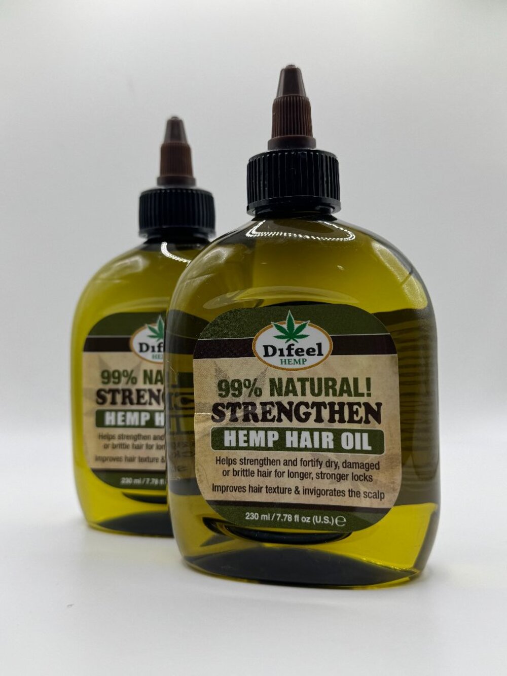 Difeel Strengthen Hair Oil 99% Natural Moisturizing Treatment (2 Pack) 7.78 oz